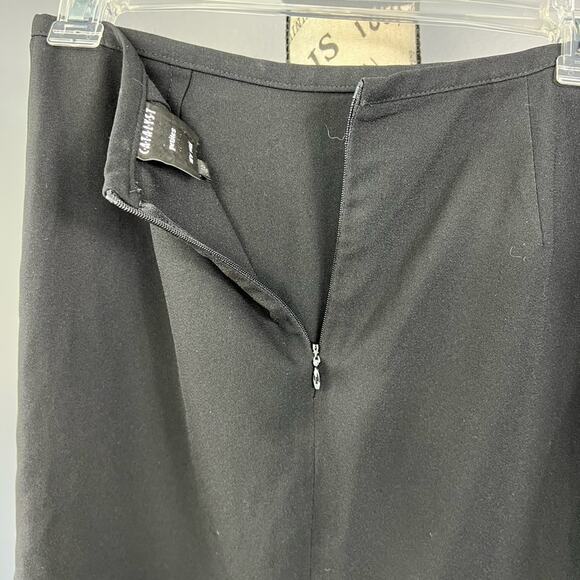 Vintage Catalyst black high waisted mini skirt with slit and zipper - Picture 4 of 6